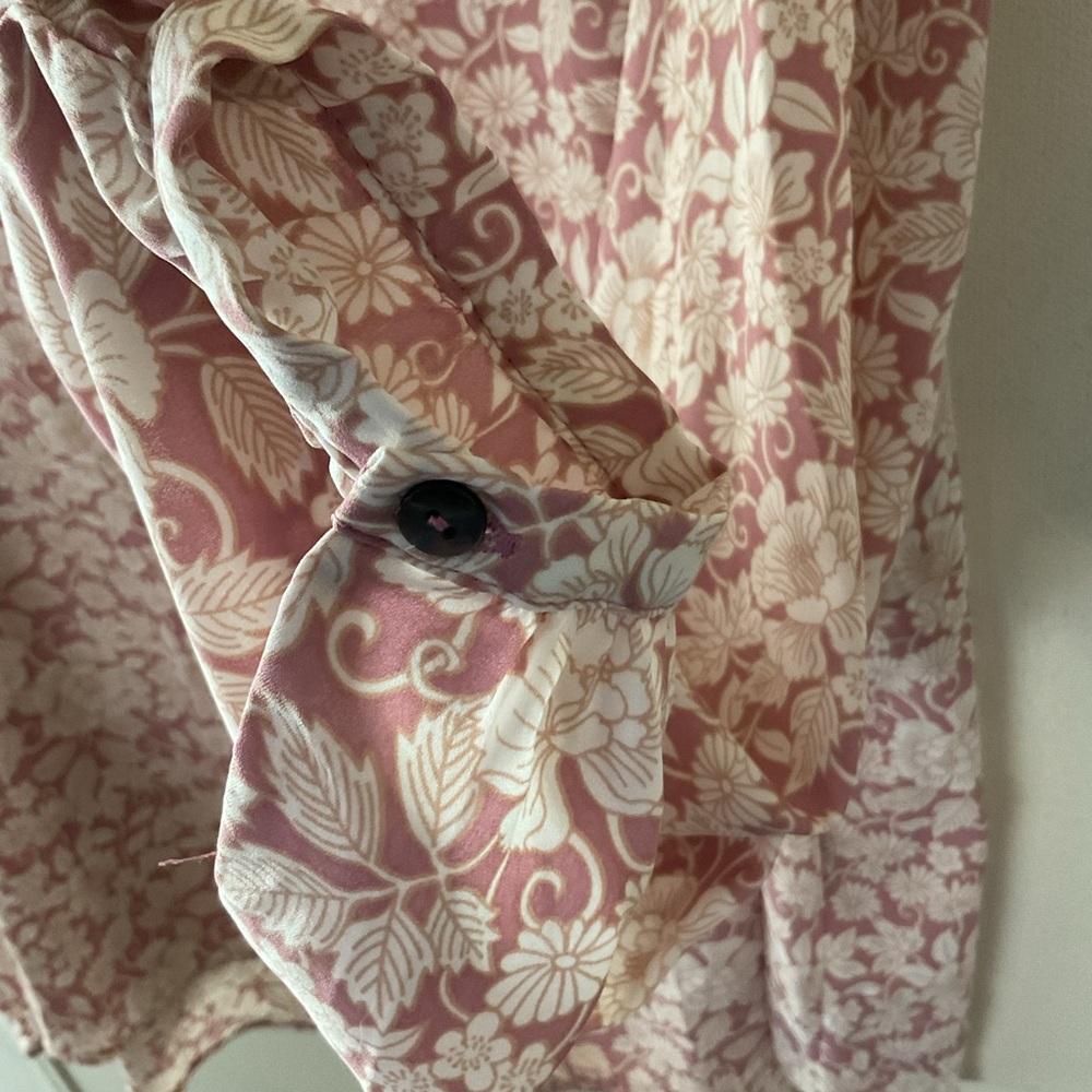 🌸 Lauren Conrad LC Floral Button-Front Blouse – Size XXL - Picture 6 of 8